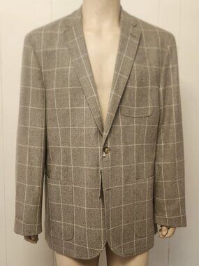 wool plaid sport coat XL men's Daniel Cremieux NWT